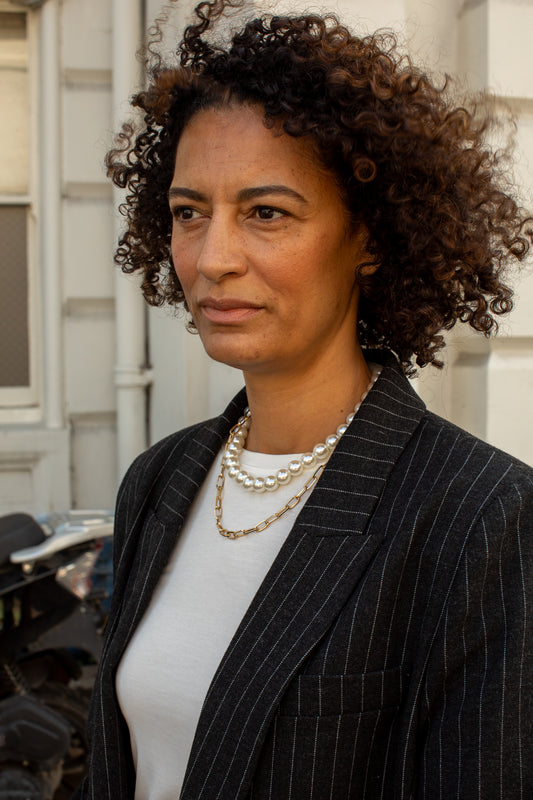 Chalk | Rochester Pearl Chain Necklace | Gold/Pearl