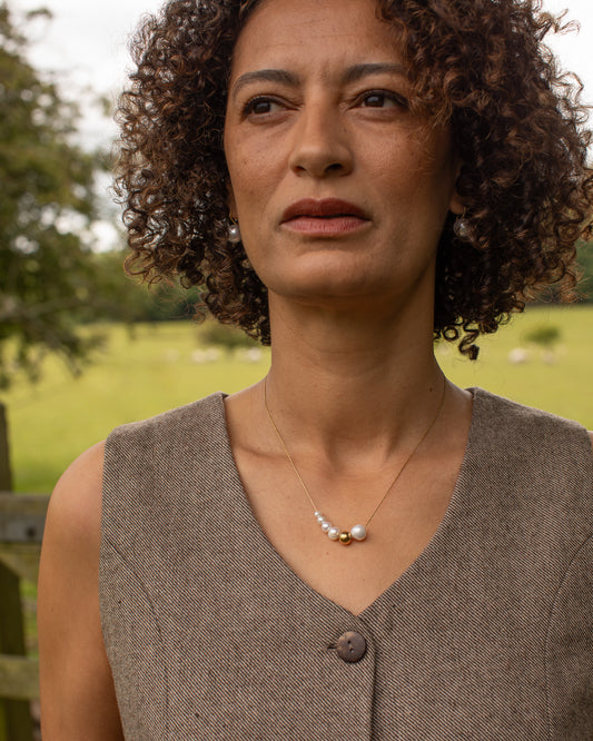 Chalk | Ashford Multi Ball Necklace | Gold