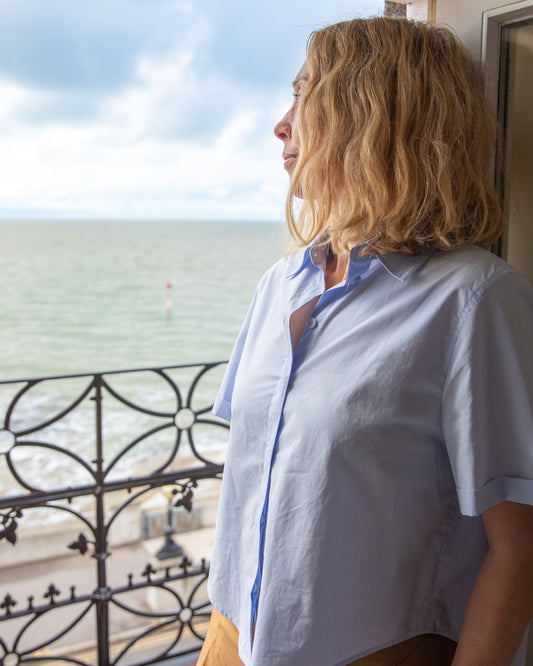 Chalk | Carter Shirt | Pale Blue