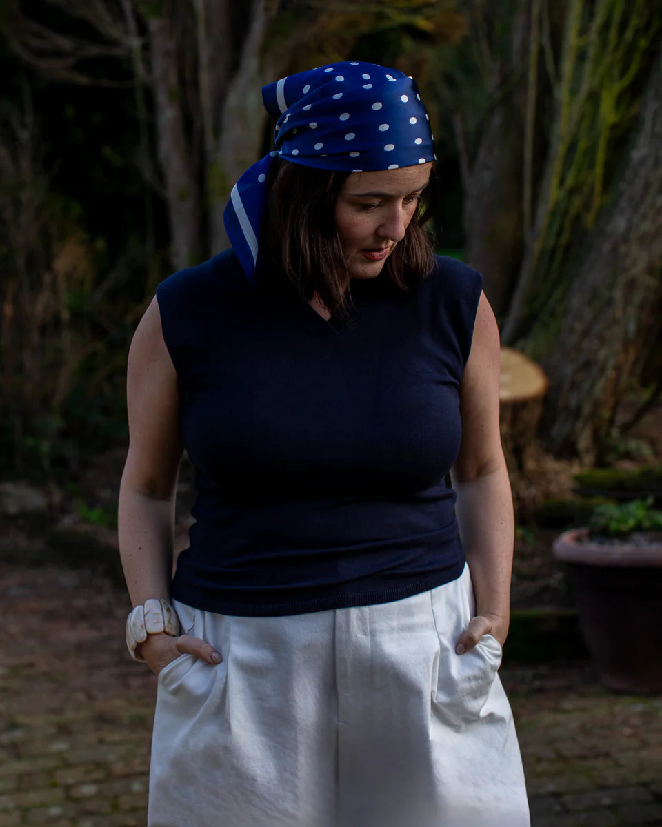 Chalk | Wren Scarf | Navy