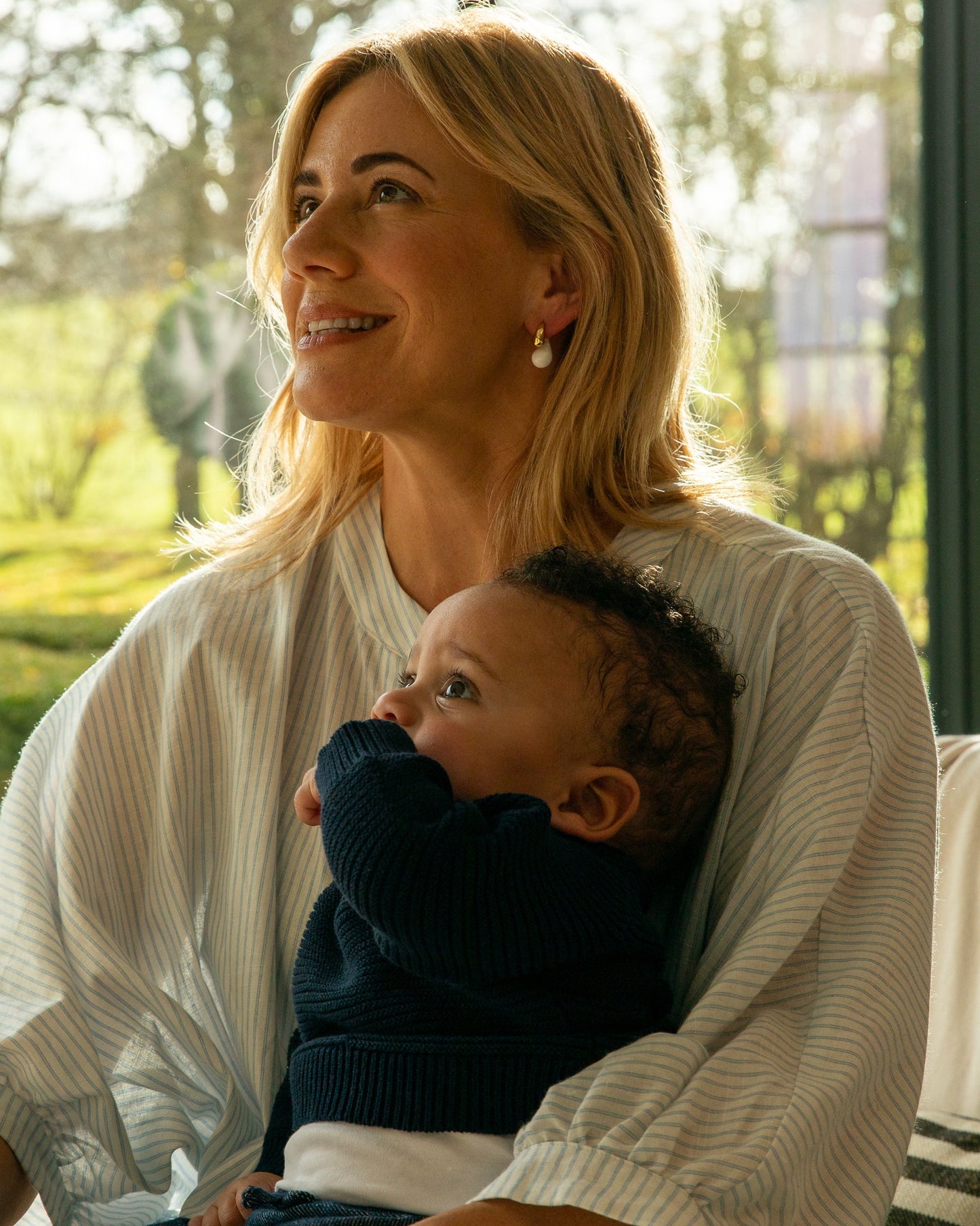 Chalk | Enamel Tear Earring | White