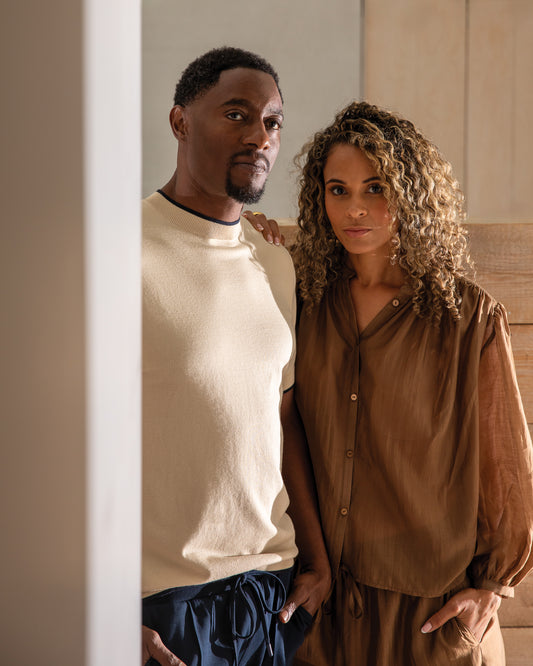 Chalk | Dawn Blouse | Tobacco