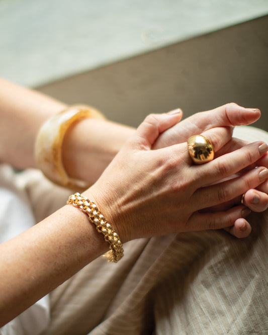 Chalk | Mesh Chain Bracelet | Gold
