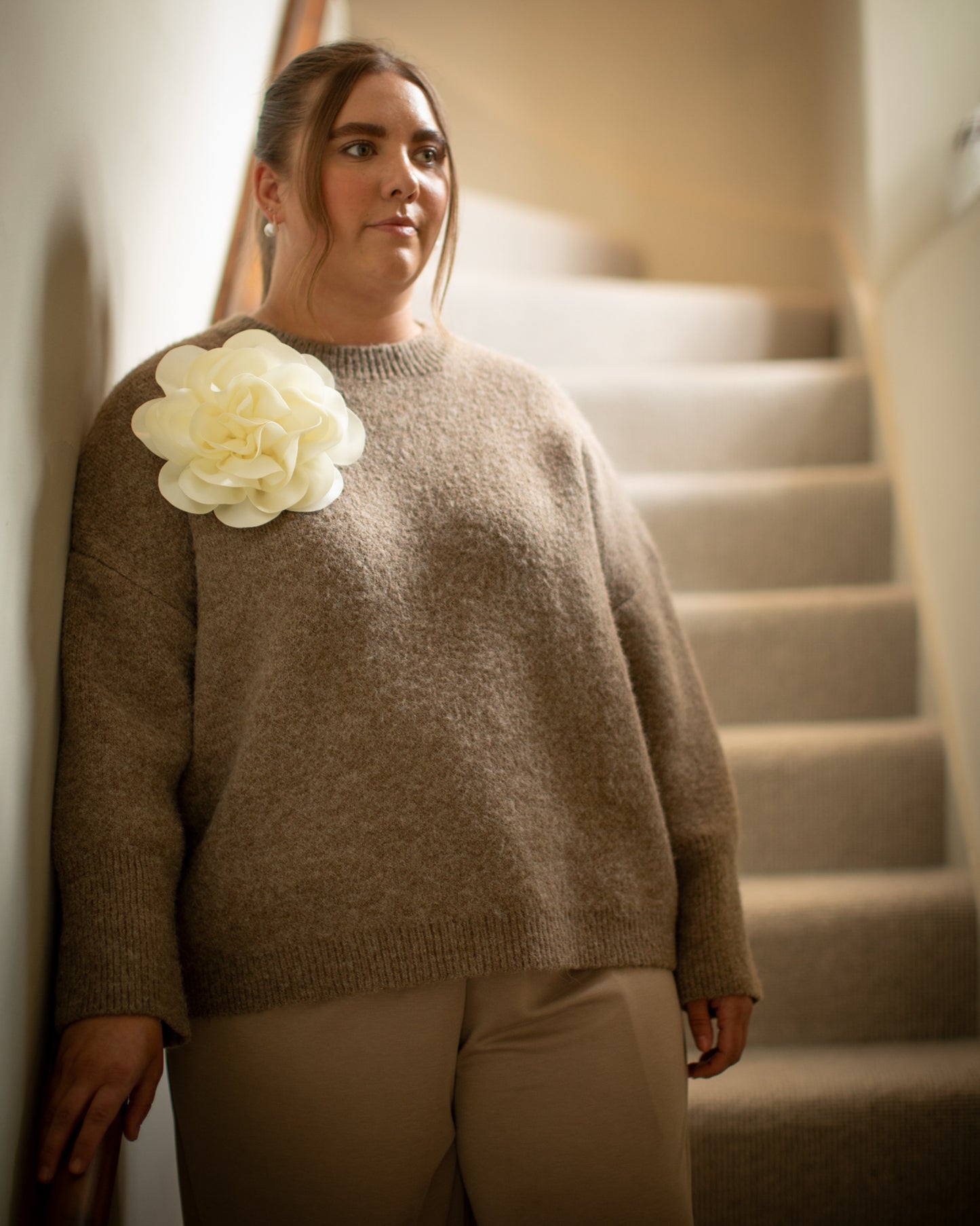 Chalk | Martine Jumper | Dark Fawn