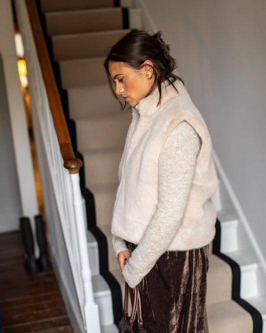 Chalk | Talia Gilet | Beige