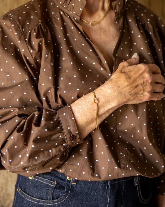 Chalk | Greta Shirt | Spot | Brown