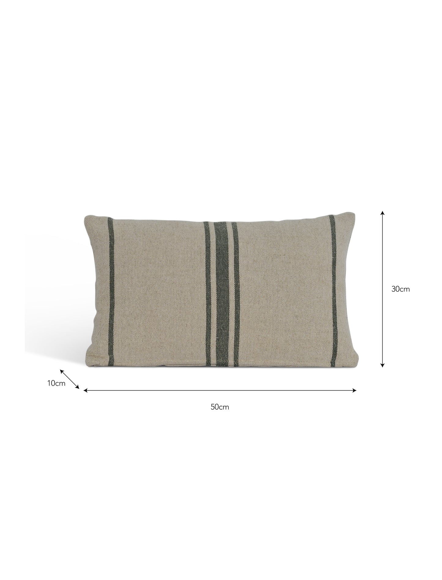 Windrush Stripe Cushion 30 x 50 Forest Green
