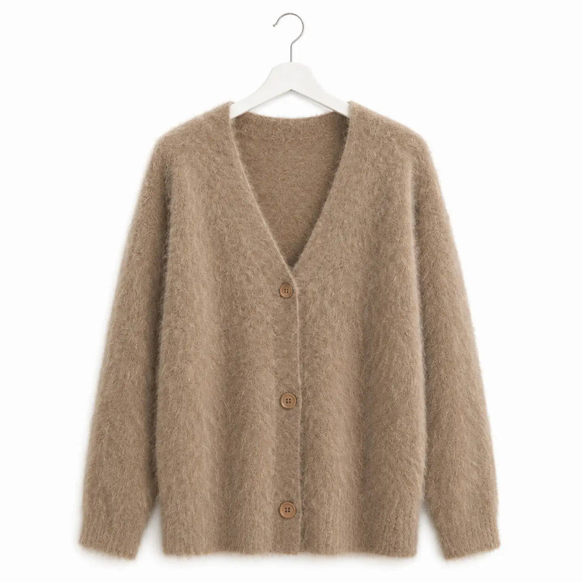 Cosy Knit Oversized Cardigan | Mocha Brown