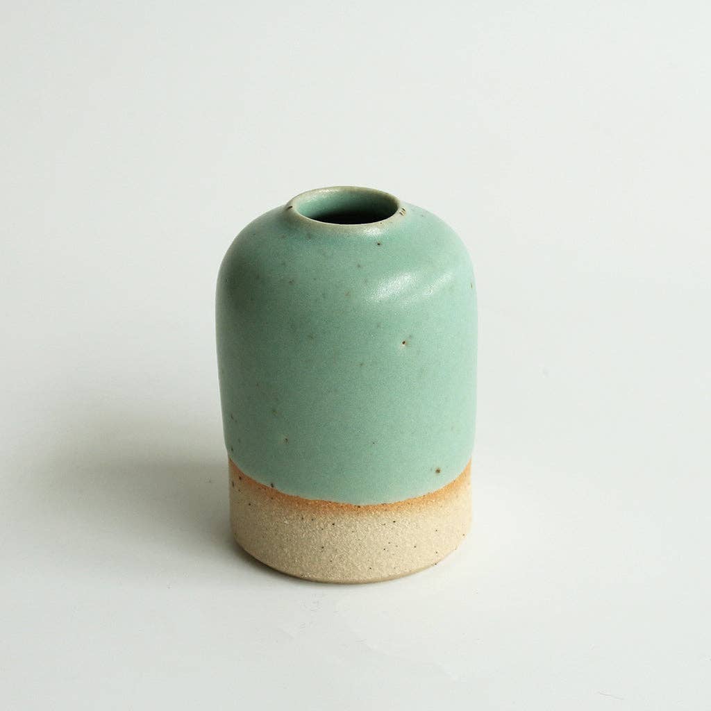 Mint Green Small Bud Vase Stoneware