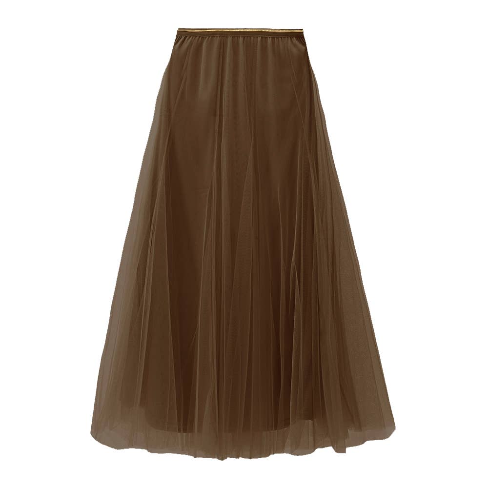 Tulle Layer Skirt in Bitter Chocolate
