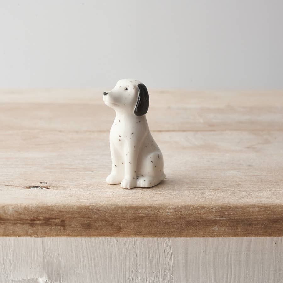Speckle Porcelain Dog, 6cm