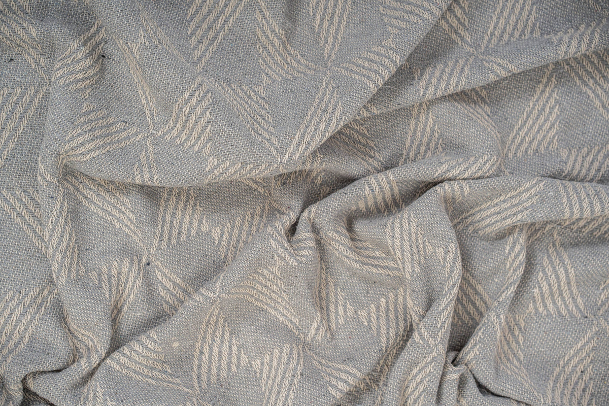 Herringbone Cotton Throw | Petrol Blue