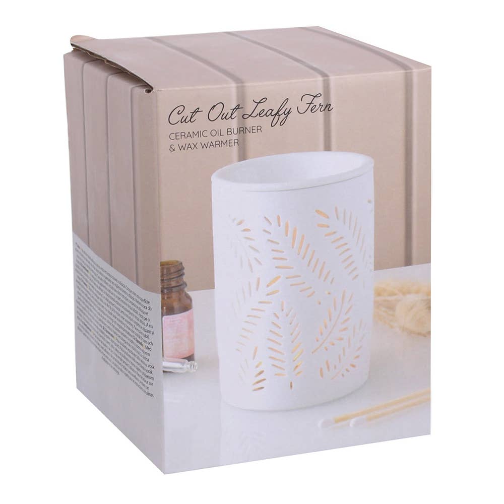 White Leafy Fern Oil/Wax Burner