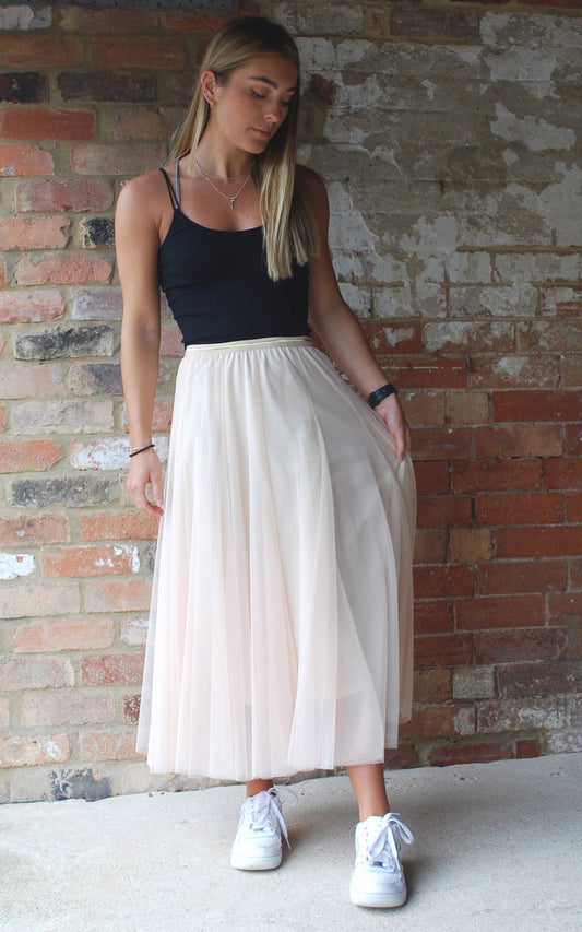 Tulle Layer Skirt in Cream