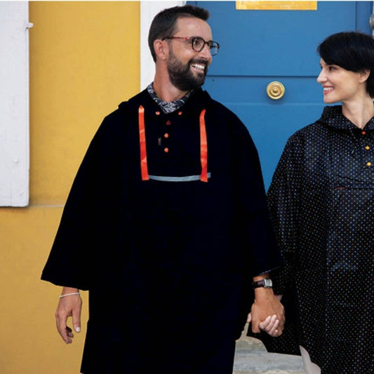 Unisex Black Rain Poncho