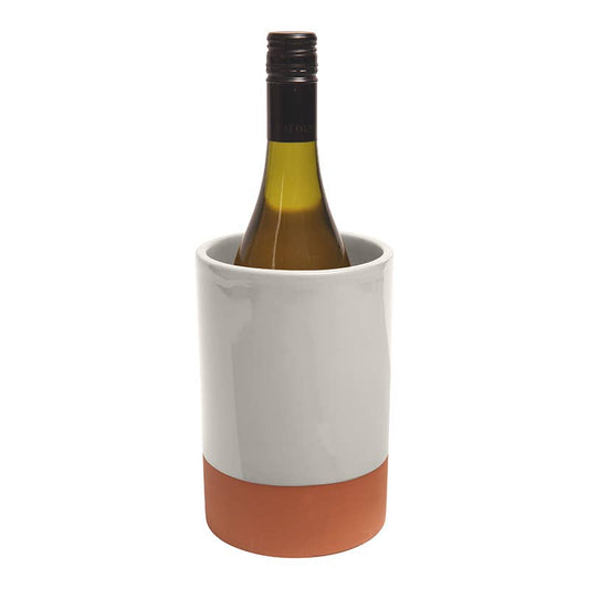 Sintra Glazed Terracotta Wine Cooler - Stone