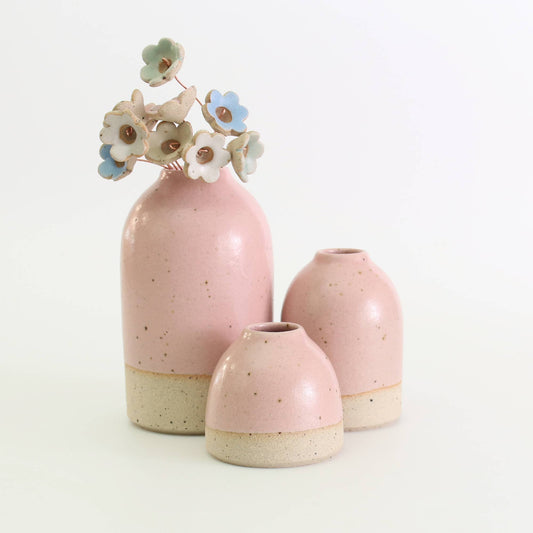 Pale Pink Small Bud Vase Stoneware