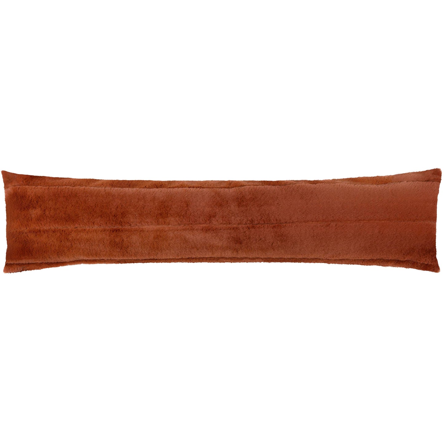 Faux Fur Draught Excluder | Rust