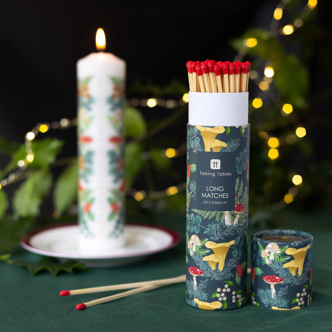 Forest Christmas Pillar Advent Candle | Christmas Candle |
