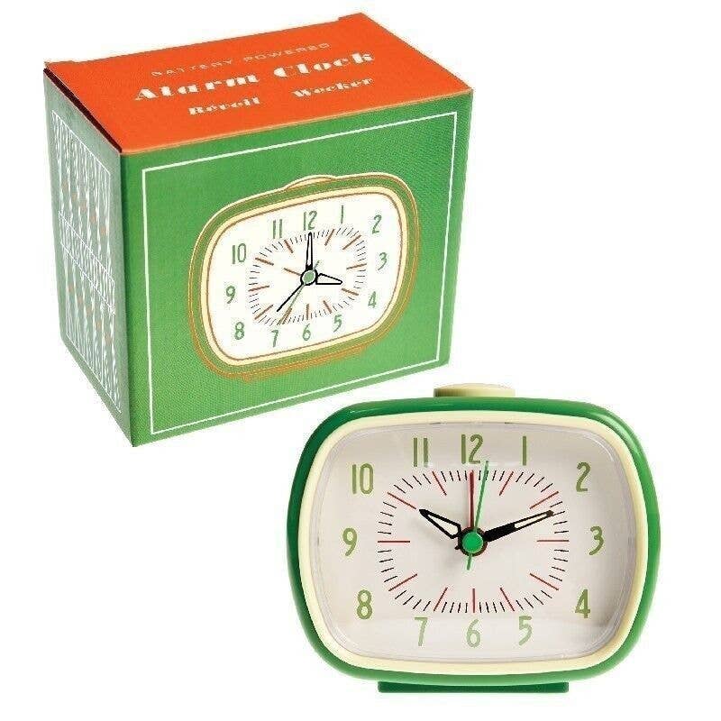 Retro Alarm Clock - Green