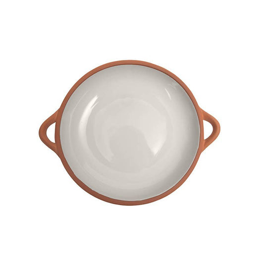 Sintra Large Glazed Terracotta Tapas Dish - Stone