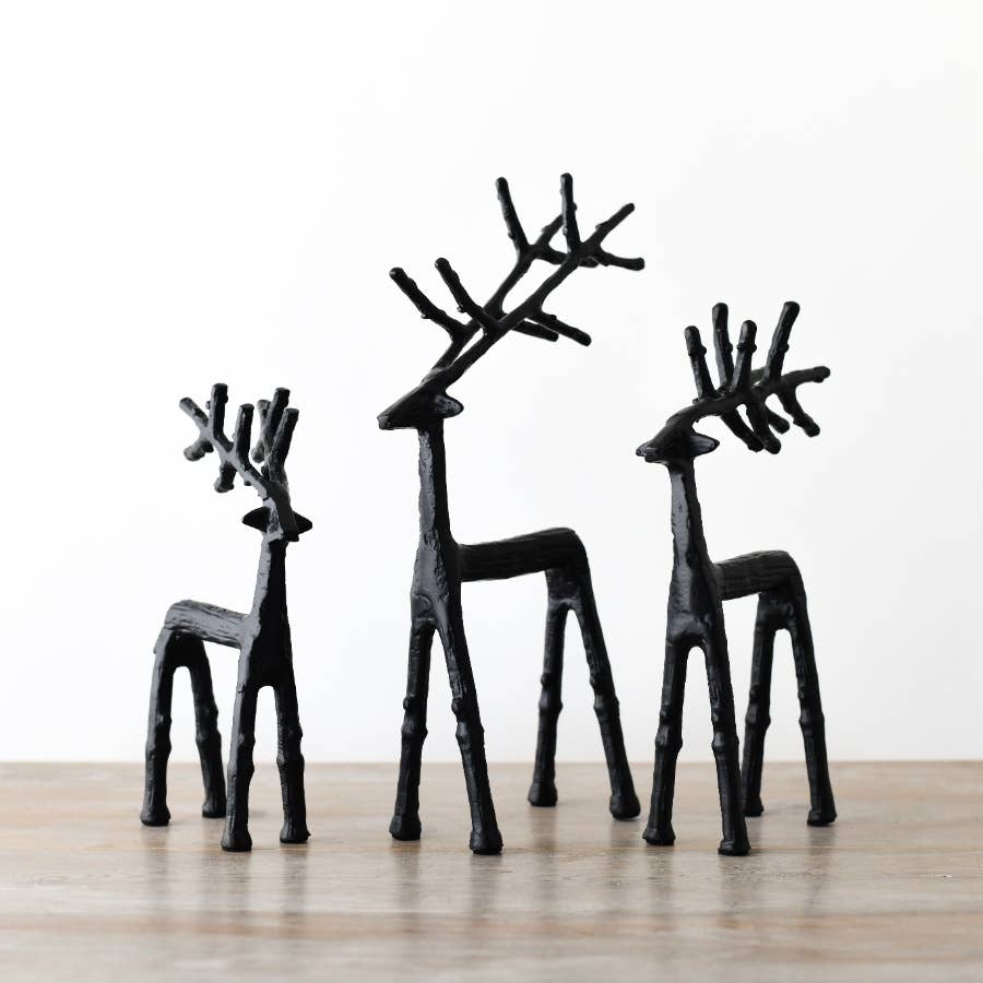 Black Metal Reindeer | 23cm