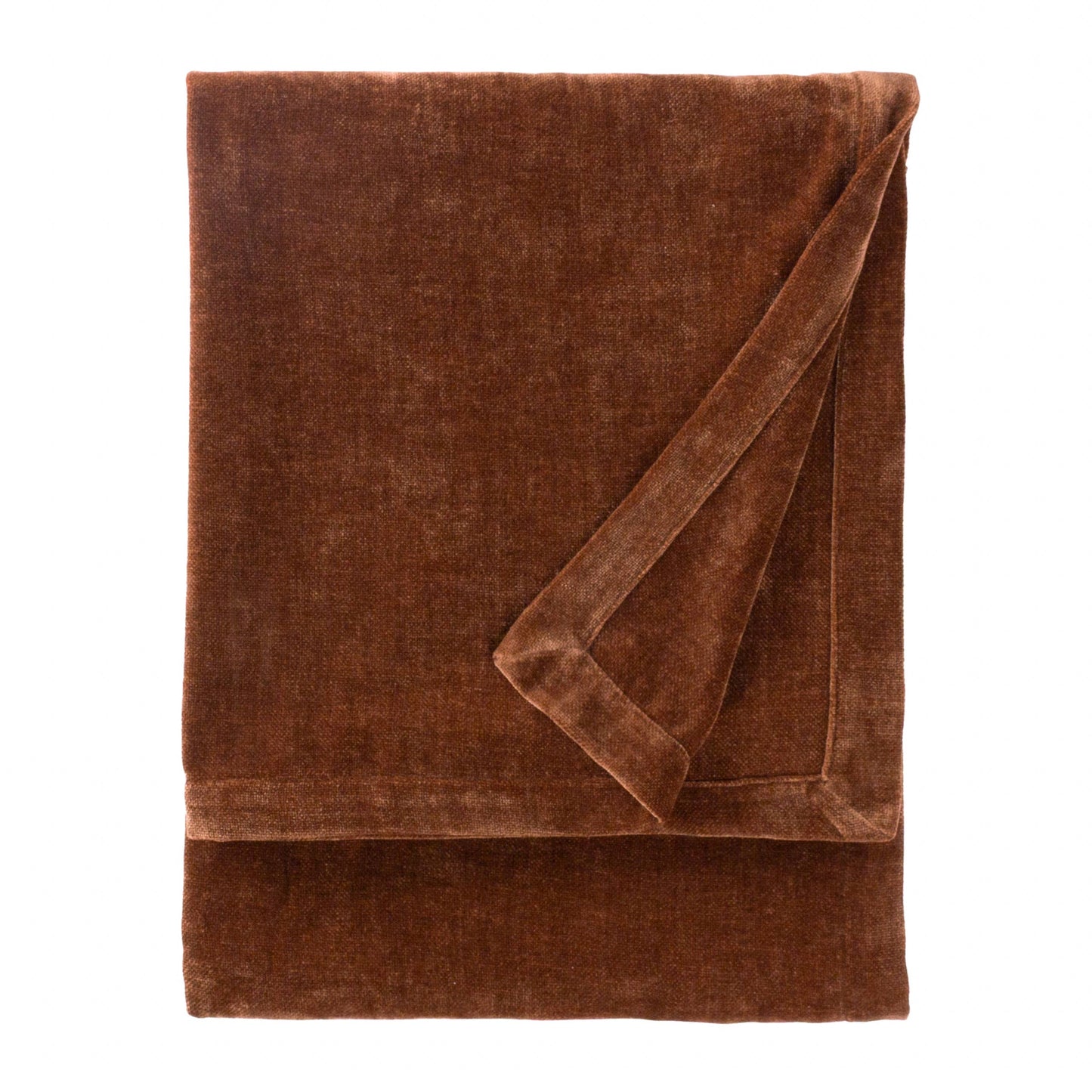 Heavy Chenille Velvet Throw | Nutmeg