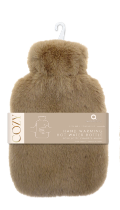 Honey brown Faux Fur Hot Water Bottle