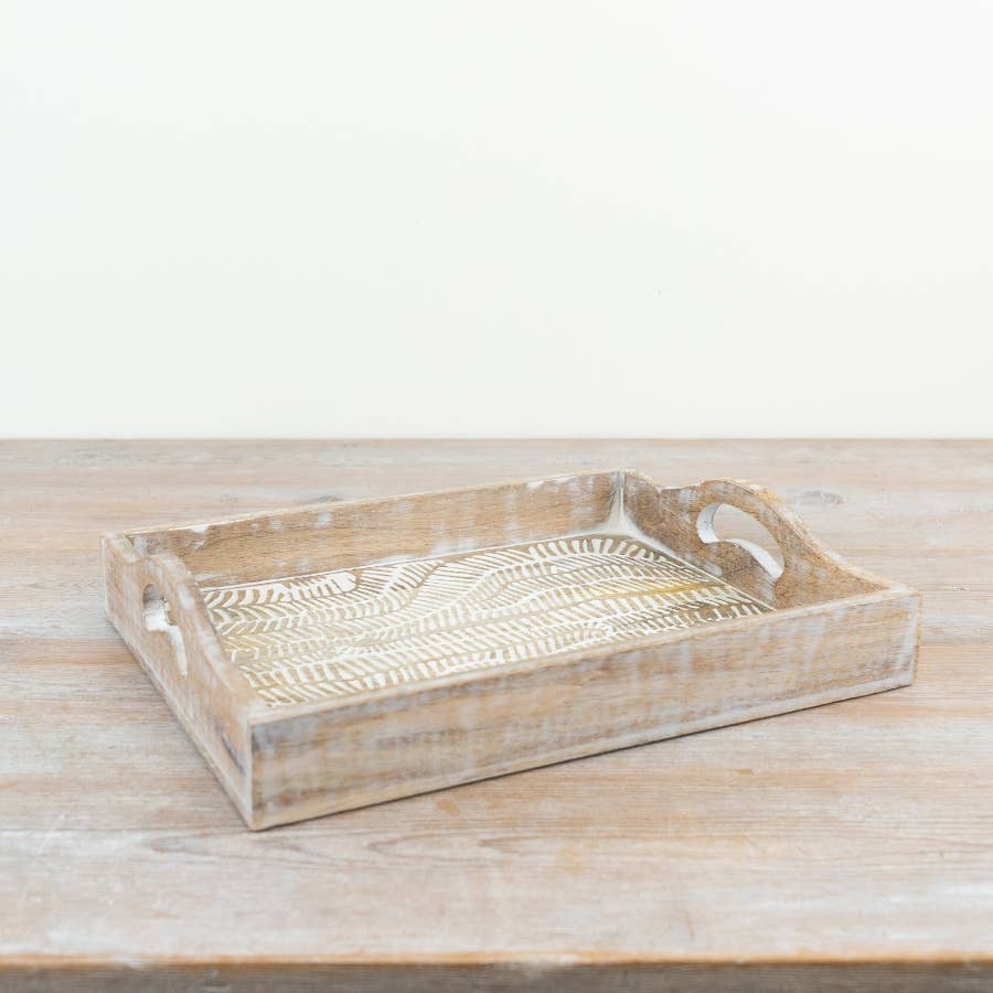 Patterned Wood Tray | 31cm