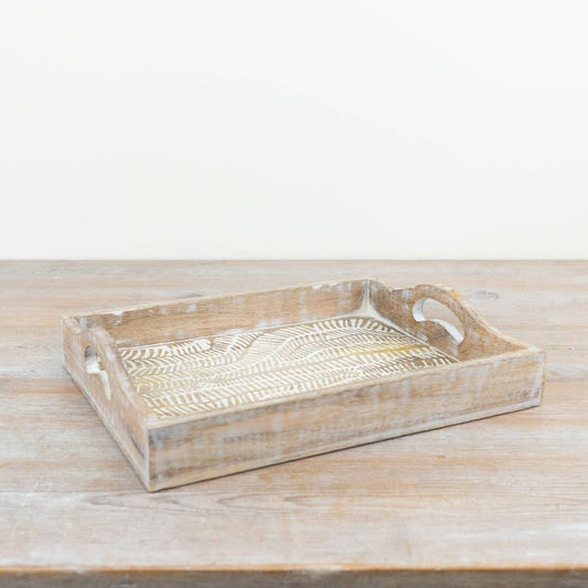 Patterned Wood Tray | 31cm