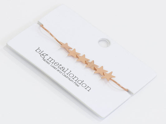 Iris Row of Stars Constellation Bracelet | Gold