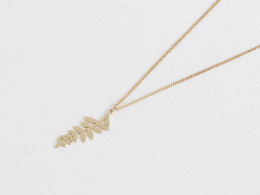 Marceline Leaf Delicate Necklace | Gold