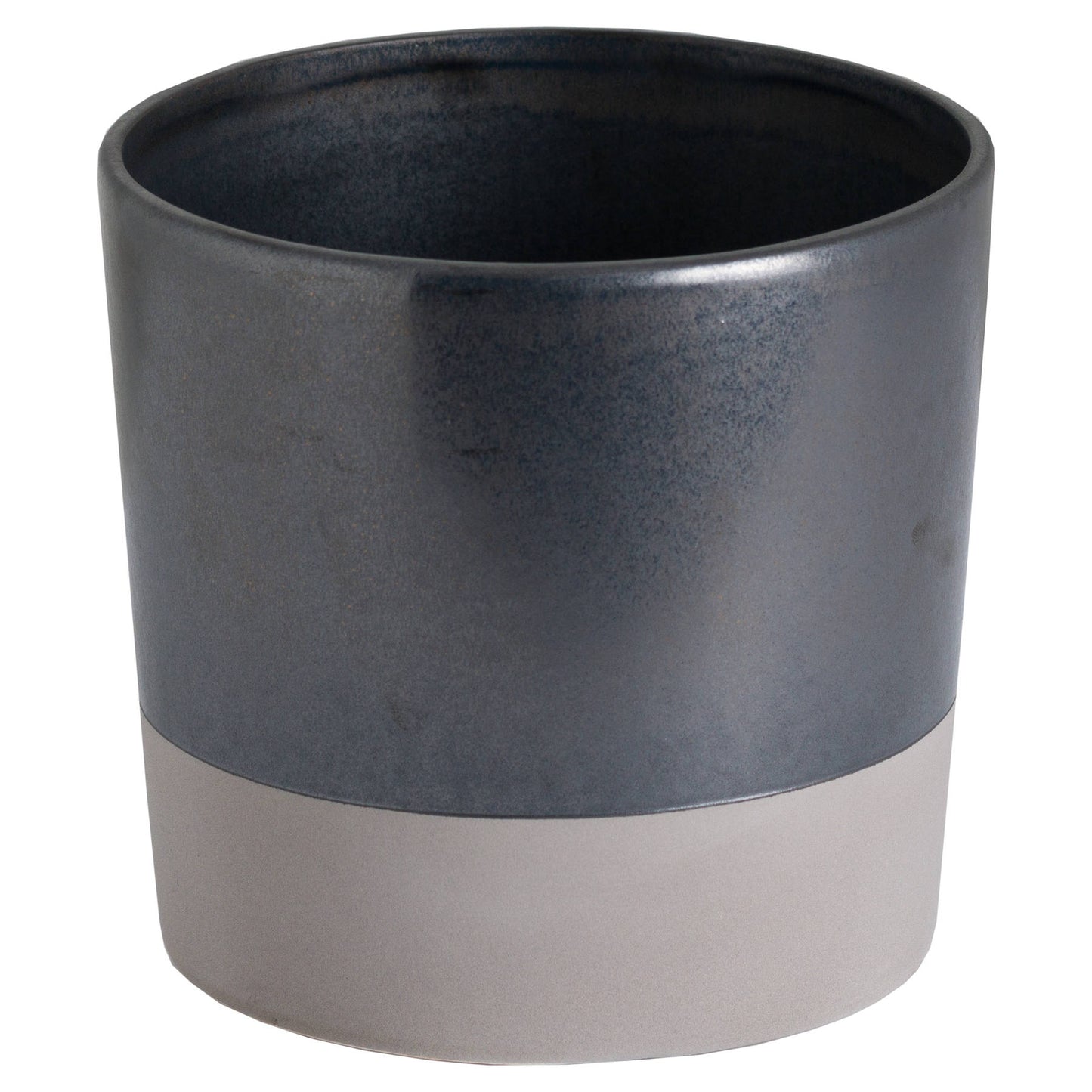 Metallic Grey Ceramic Planter