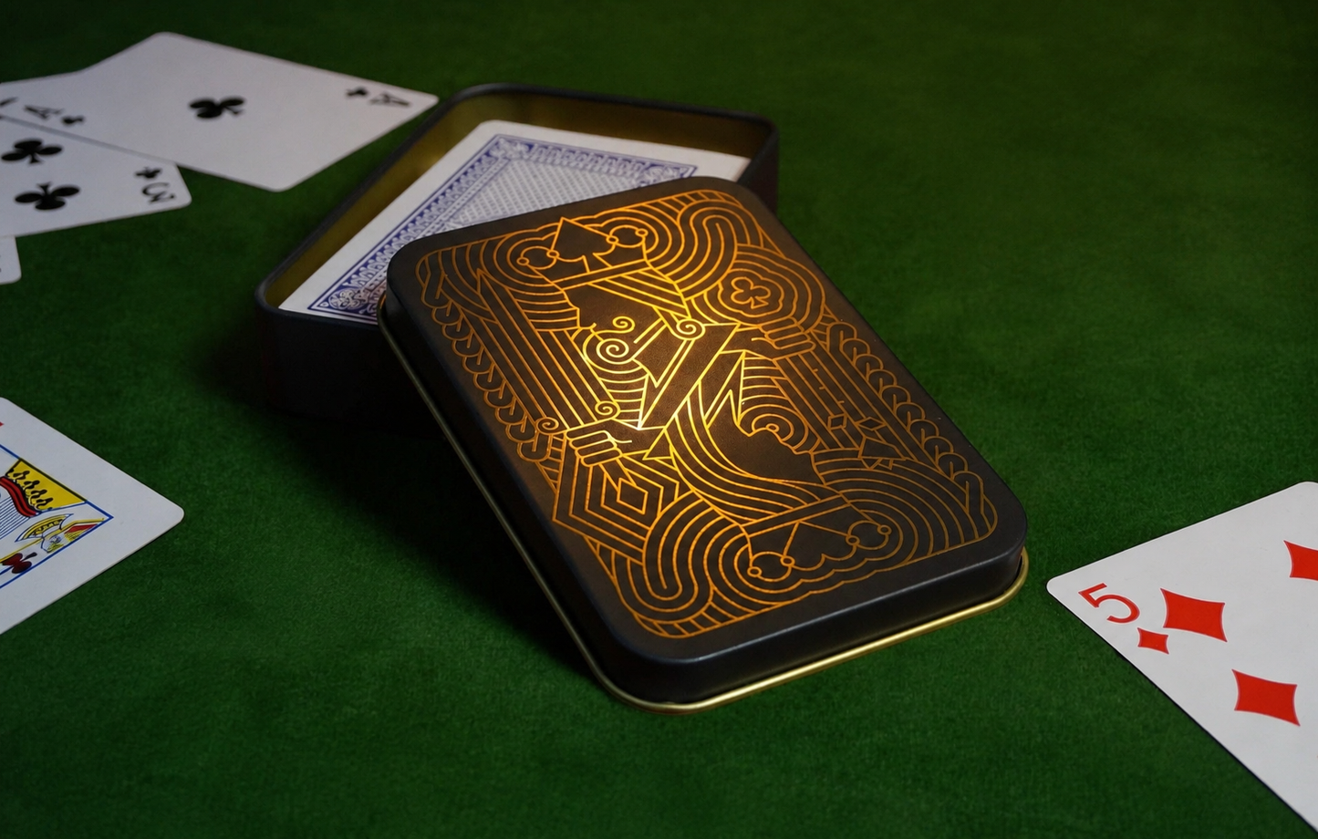 Playing Card Tin With Cards