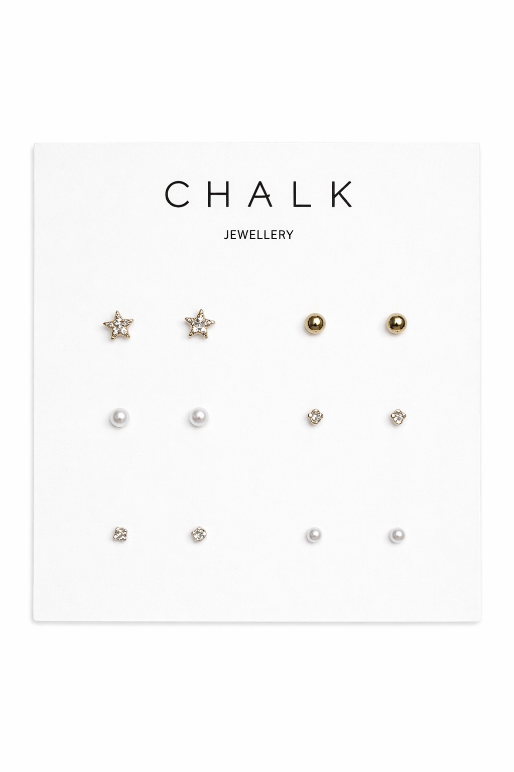 Chalk | Multi-stud Earring Card