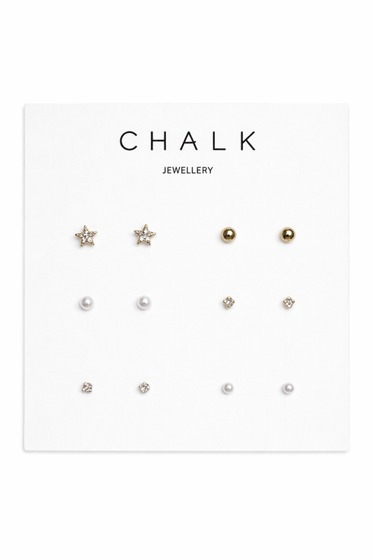 Chalk | Multi-stud Earring Card