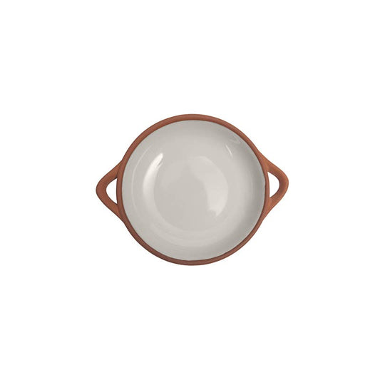 Sintra Small Glazed Terracotta Tapas Dish - Stone