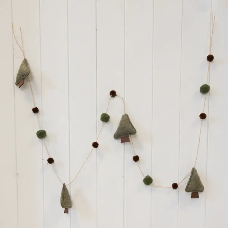 Felt Garland with Christmas Trees