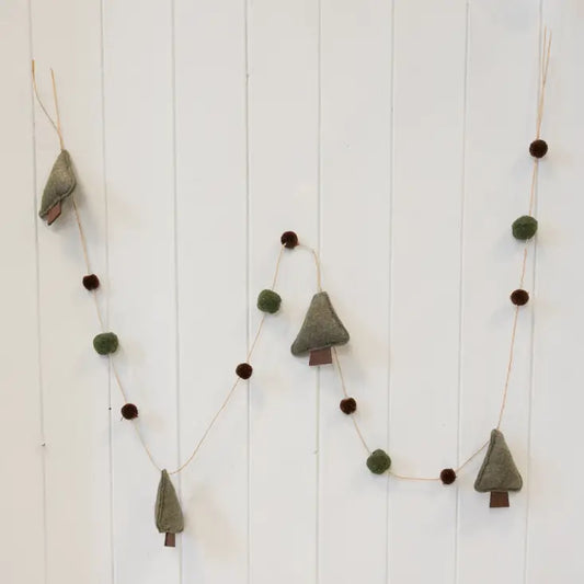Felt Garland with Christmas Trees