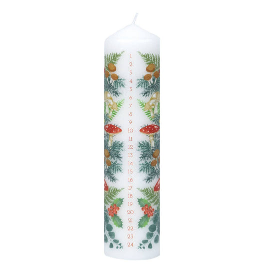 Forest Christmas Pillar Advent Candle | Christmas Candle |