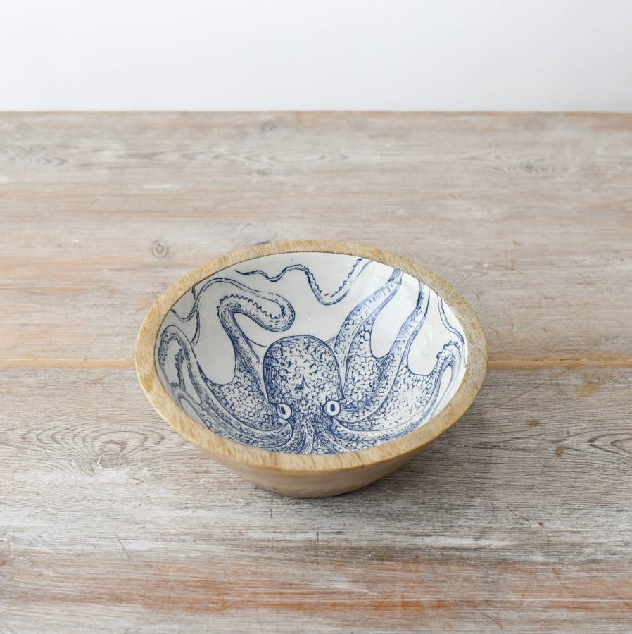 Octopus Enamel Bowl, 17cm