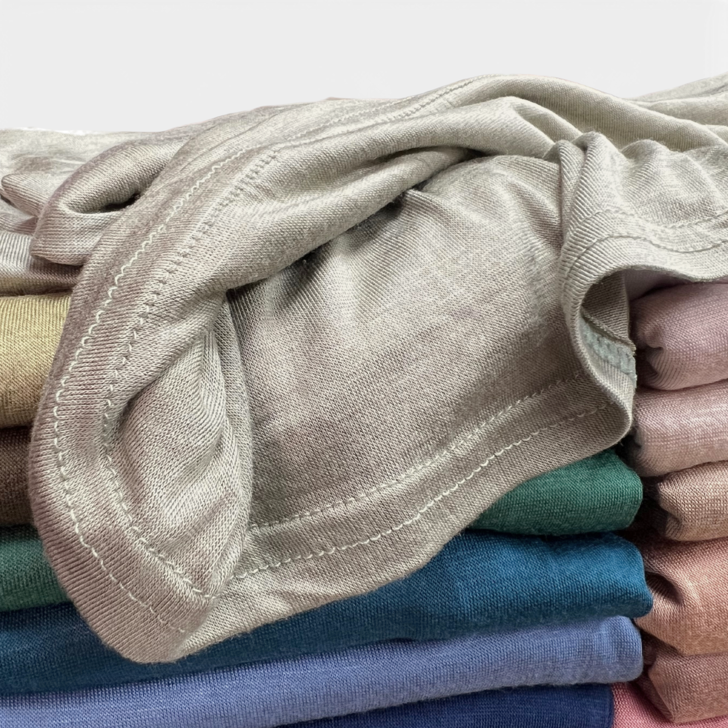 Recycled Viscose Premium Jersey Neat Edge Finished Plain Scarf
