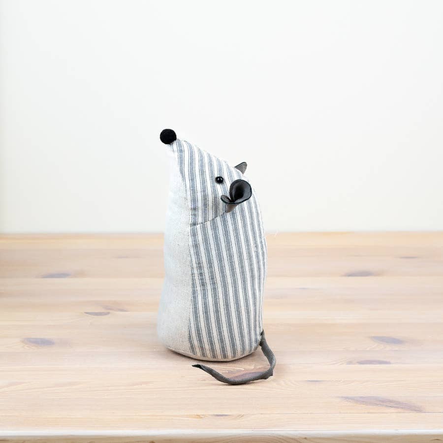 Striped Mouse Door Stop, 26cm