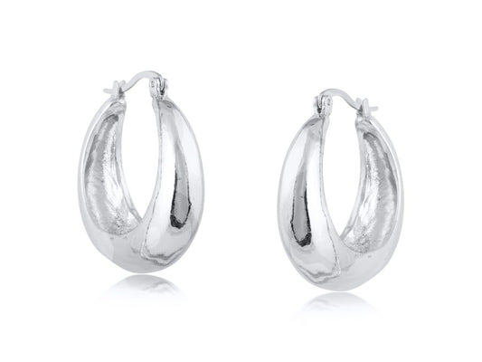 Sophia Organic Shape Hoop Earrings
