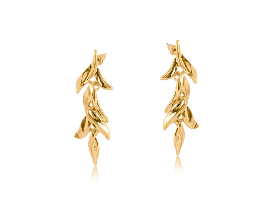 Flora Leaf Dangle Earrings
