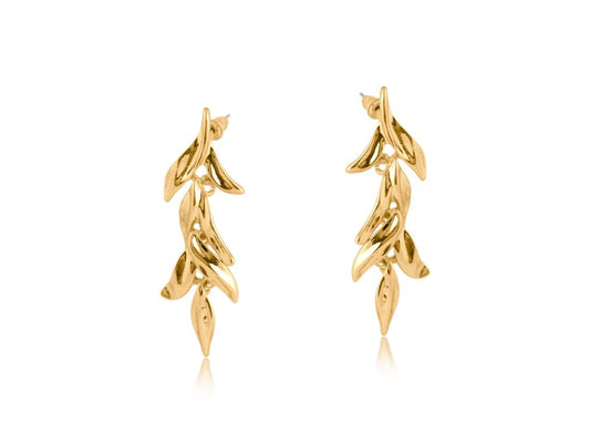 Flora Leaf Dangle Earrings