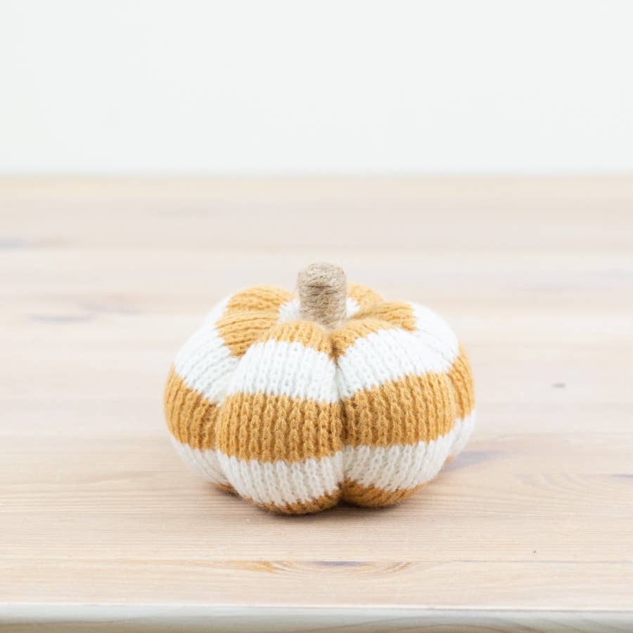 Fabric Striped Pumpkin