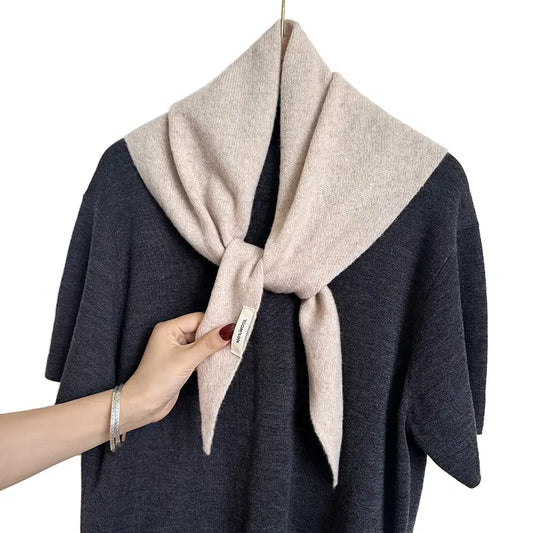 Wool Triangle Scarf | Stone
