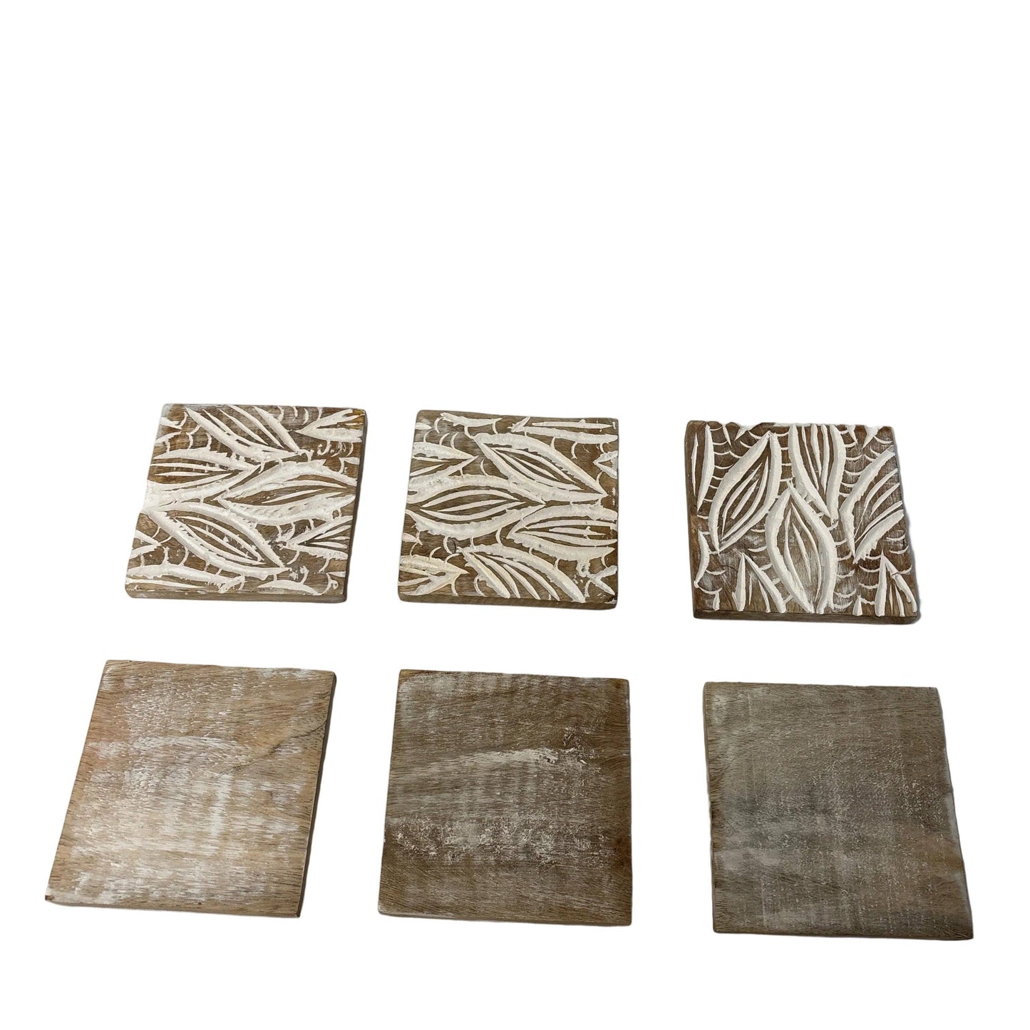 Set of 6 Wooden Coasters | Petals