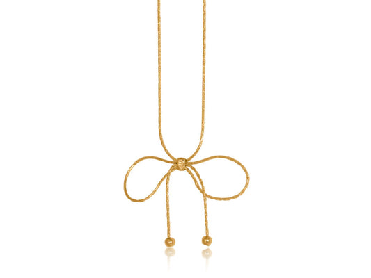 Small Bow Necklace | Gold